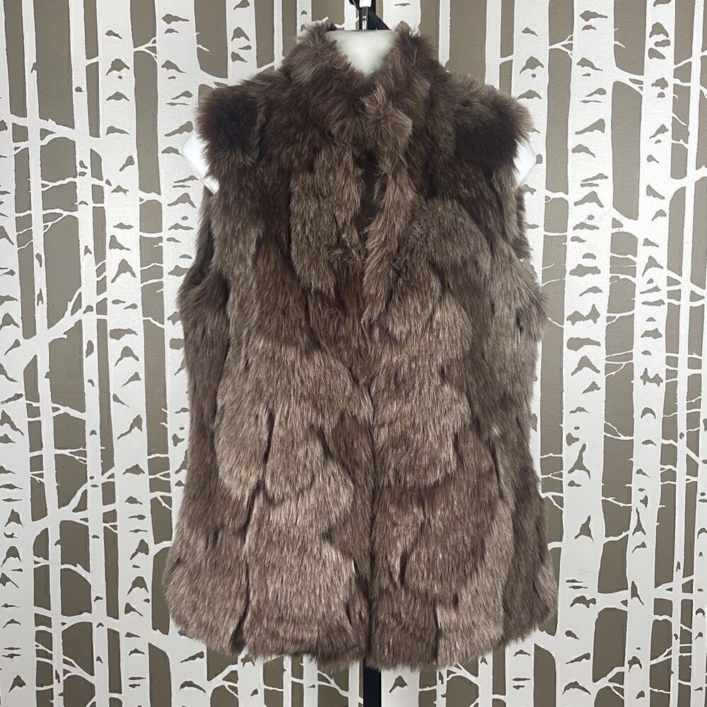 BB Dakota Faux Fur Vest NEW S Camel